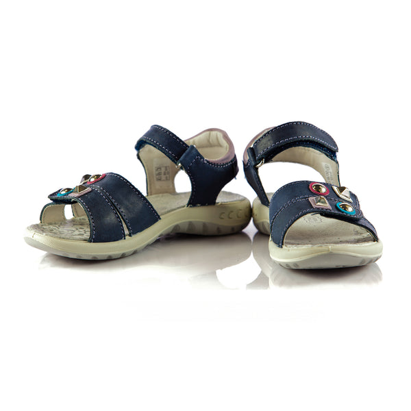 Kids Denim Leather Sandals